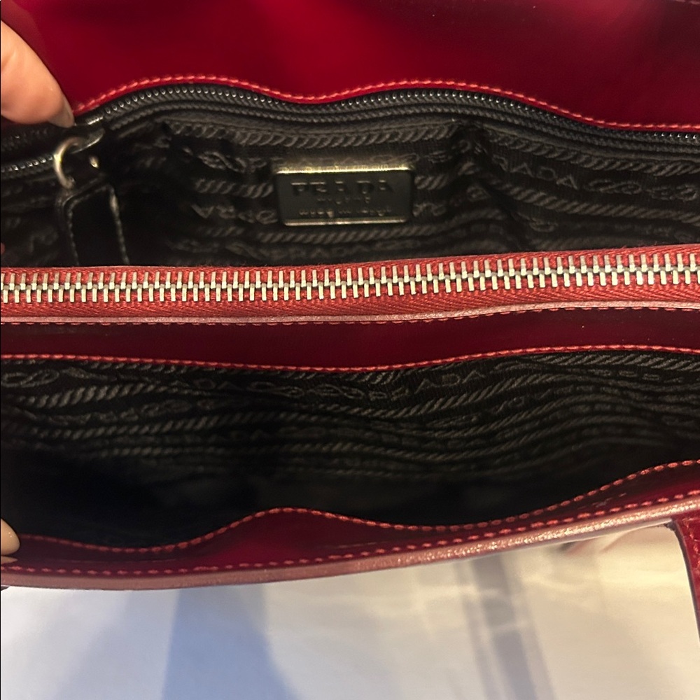 Prada Patent Leather Cherry Tote Bag - Picture 12 of 12
